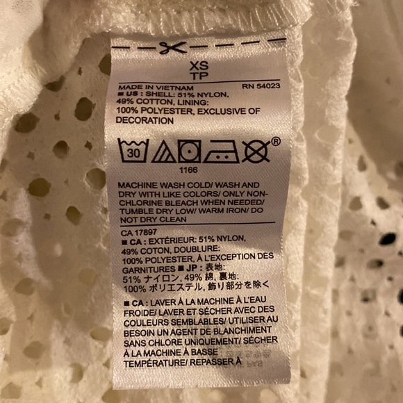 Banana Republic Lace Balloon Sleeves Button Down Blouse - Picture 8 of 8